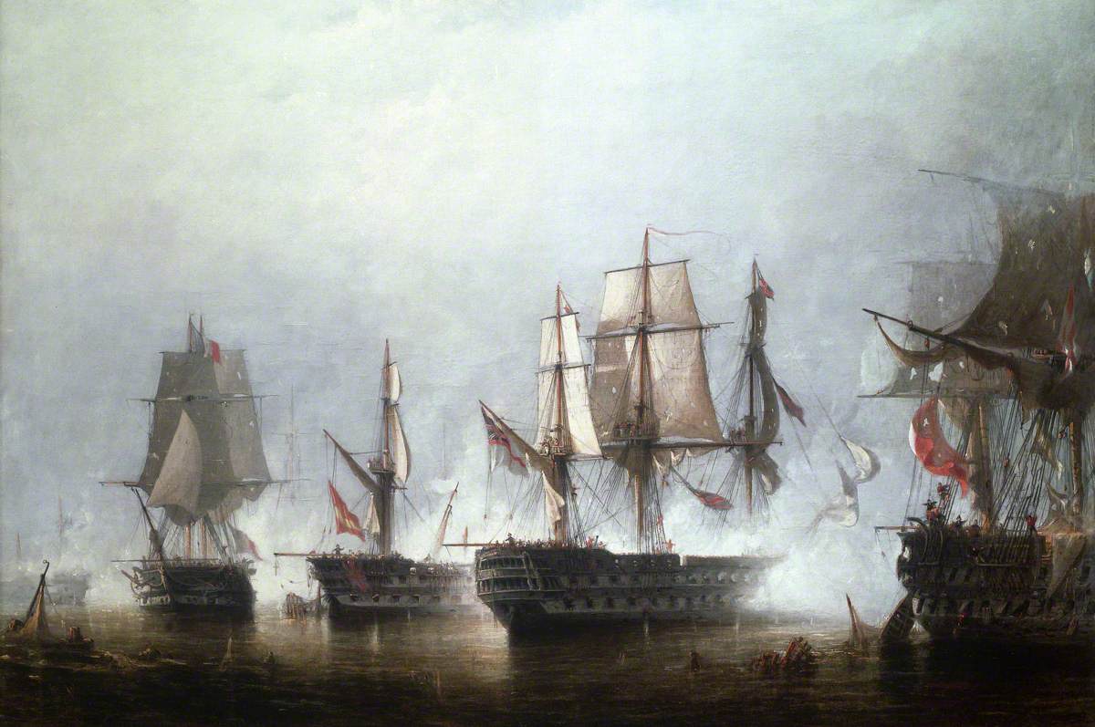 This image has an empty alt attribute; its file name is richard_henry_nibbs_1816-1893_-_the_battle-of-trafalgar-21-october-1805-bhc0555_-_royal_museums_greenwich.jpg